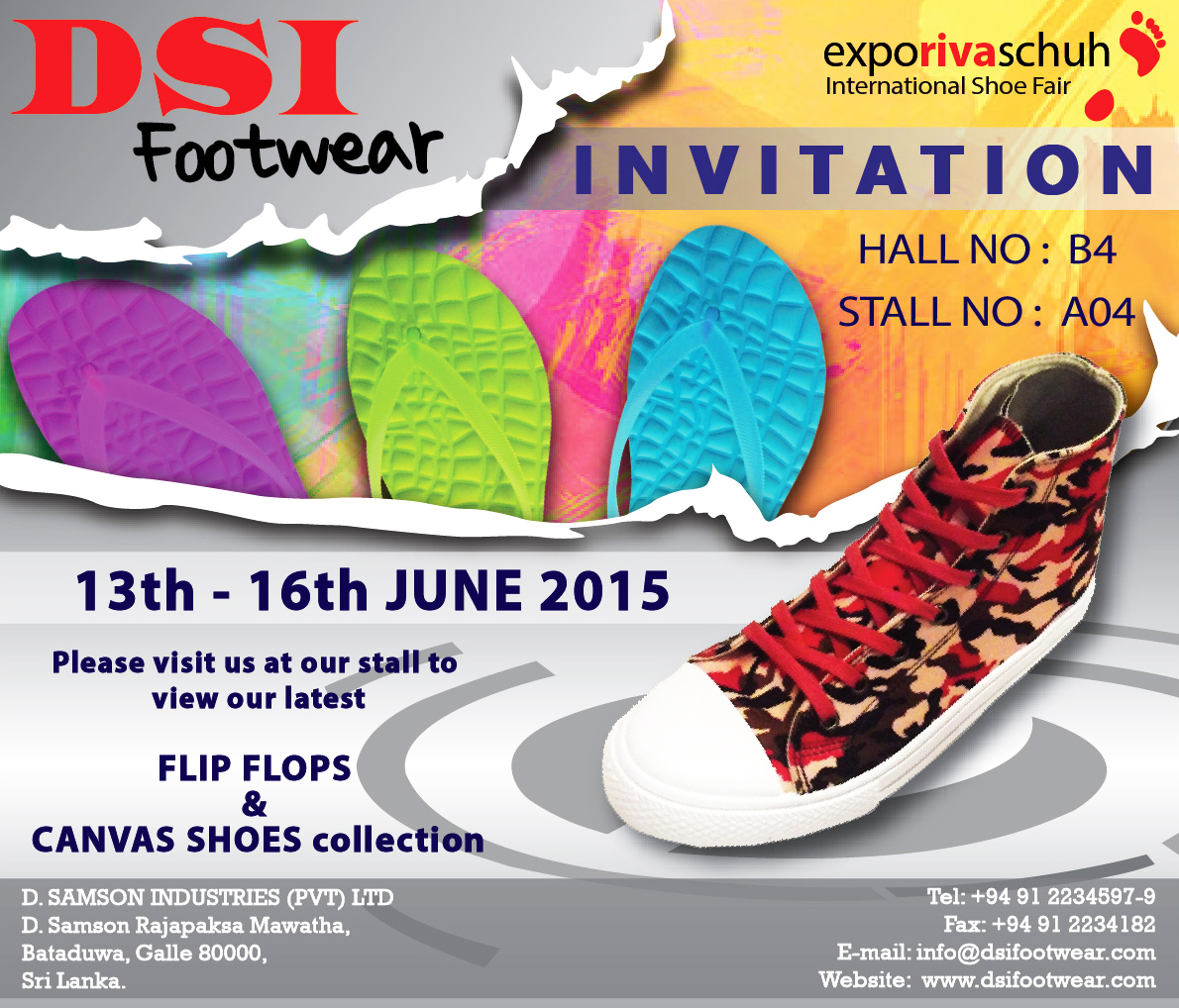 DSI Footwear at Expo Riva Shoe Fair 13 16th June 2015 DSI Samson Group